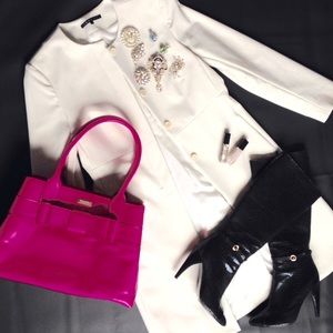 Theory White Long Coat